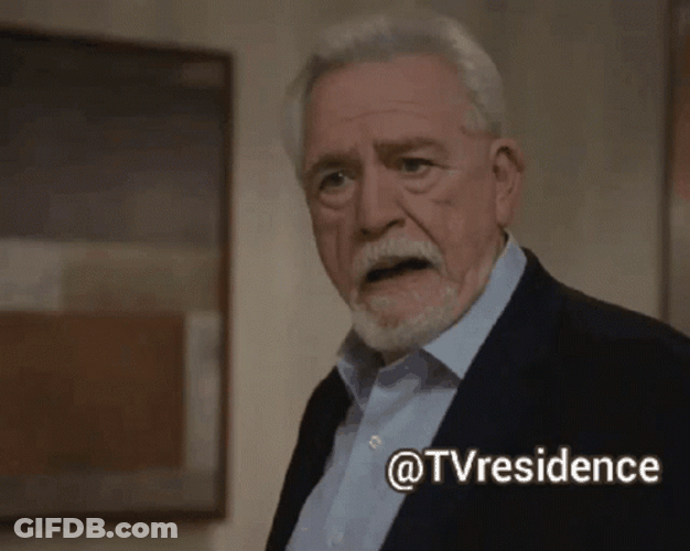 Logan Roy Confused Shocked Face GIF