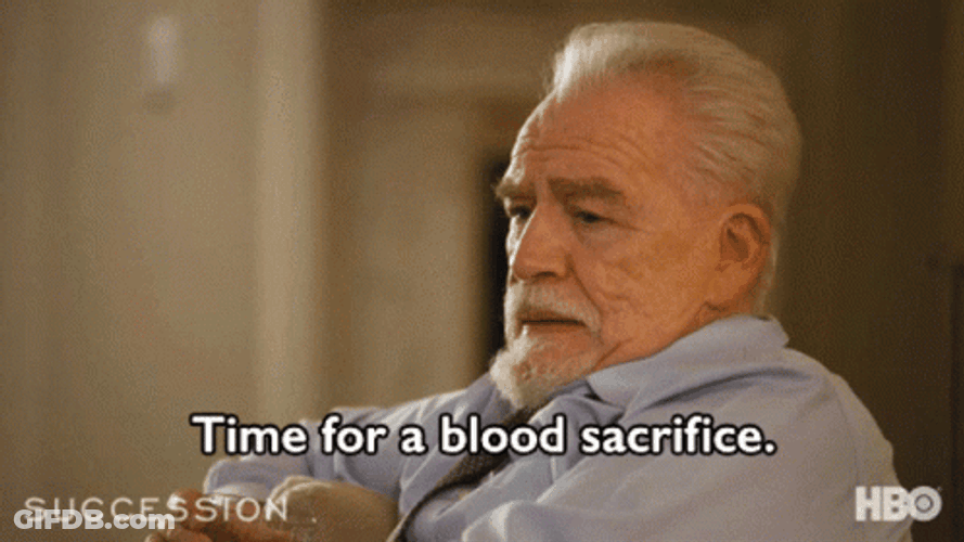 Logan Roy Succession Blood Sacrifice GIF
