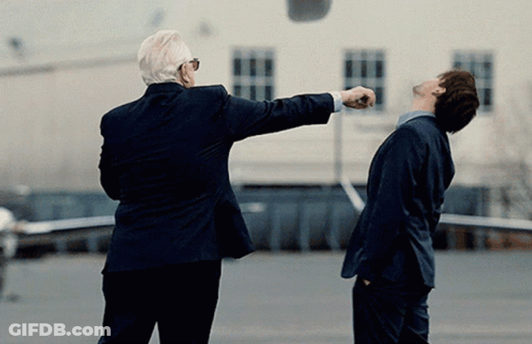 Logan Roy Succession Fake Punch GIF