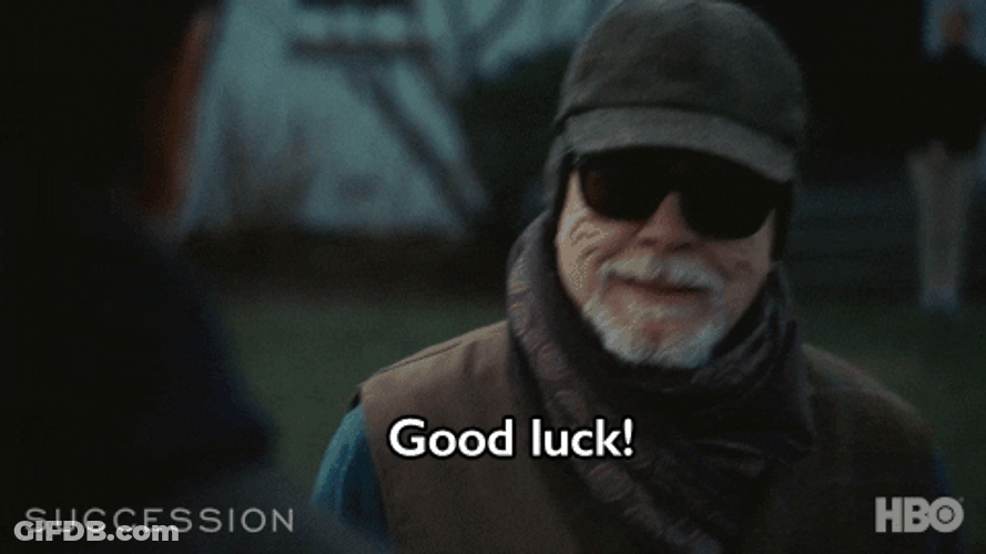 Logan Roy Succession Good Luck GIF