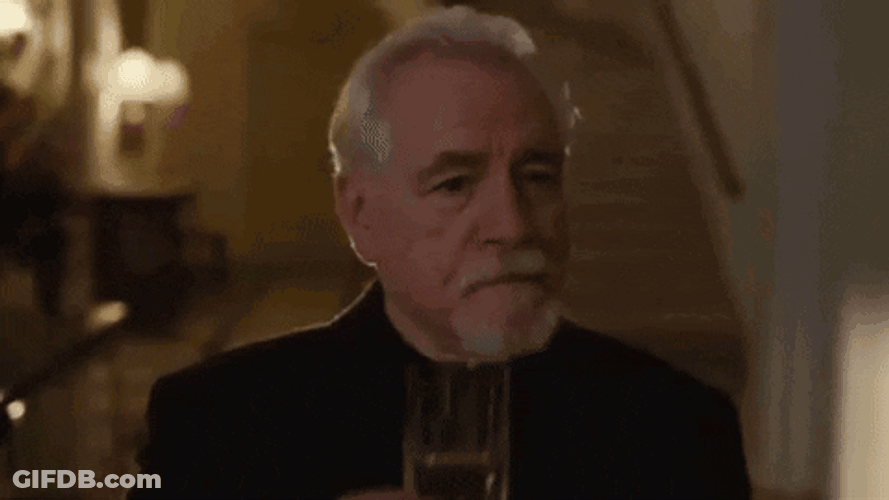 Logan Roy Succession Toast A Drink GIF