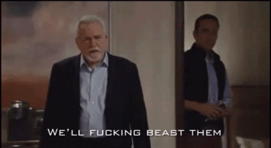 Logan Roy Succession We Go Full Fucking Beast GIF