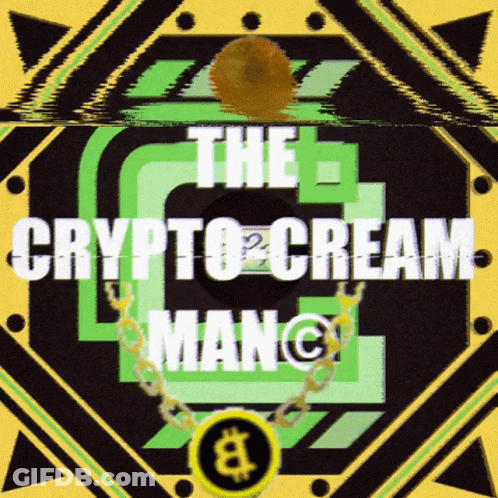 Logo For Crypto Cream Man With Gold Chain And Coin GIF