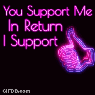 Logo Saying Team Support With Two Arms GIF