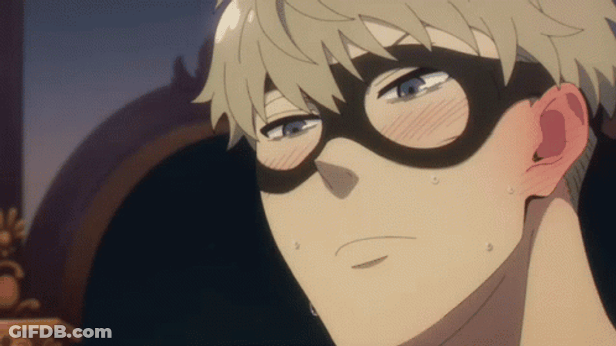 Loid Forger Removing Black Mask GIF