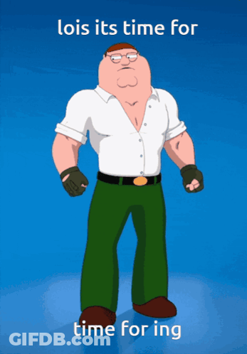 Lois Its Time For Time For Ing Is Written On The Blue Background GIF