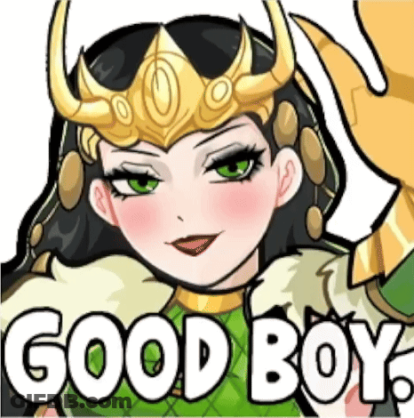 Loki From Marvel Comics Is A Girl With Horns And A Crown . GIF