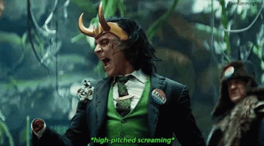 Loki High-Pitched Scream GIF