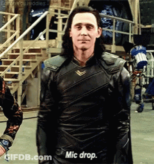 Loki Mic Drop Meme GIF