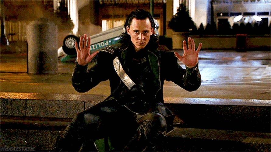 Loki Surrender Hands-Up GIF