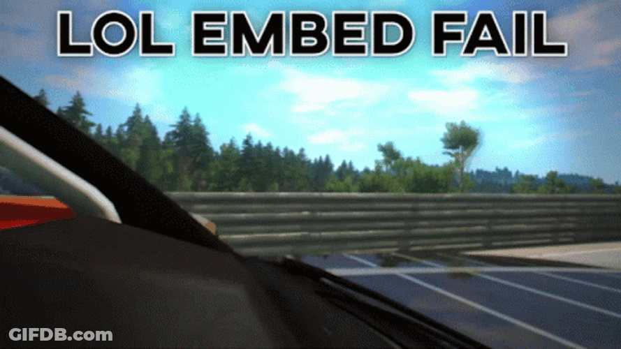 LOL Embed Fail Race Cars GIF