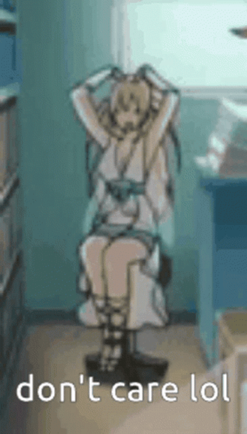 Lol Meme Anime Girl Don't Care Amagi Brilliant Park GIF