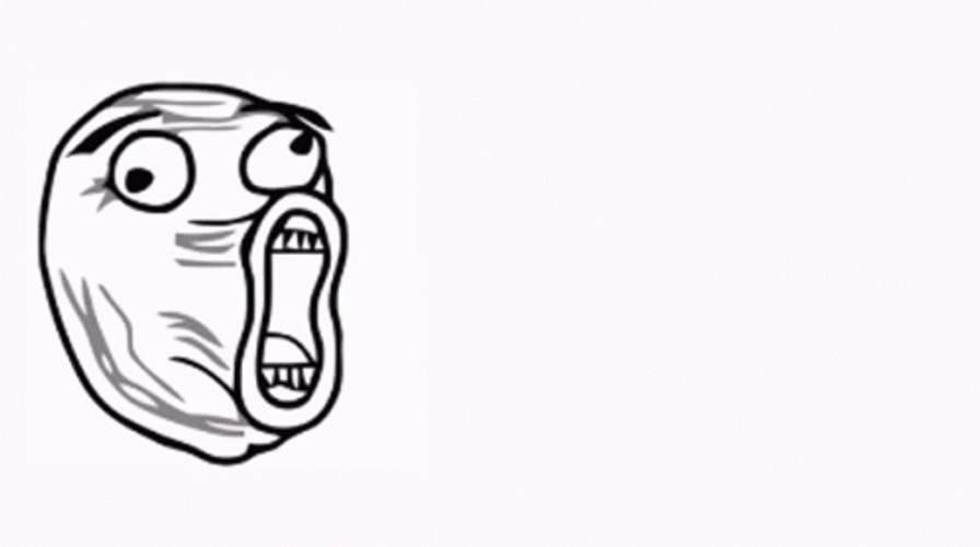 Lol Meme Troll Face Screaming GIF