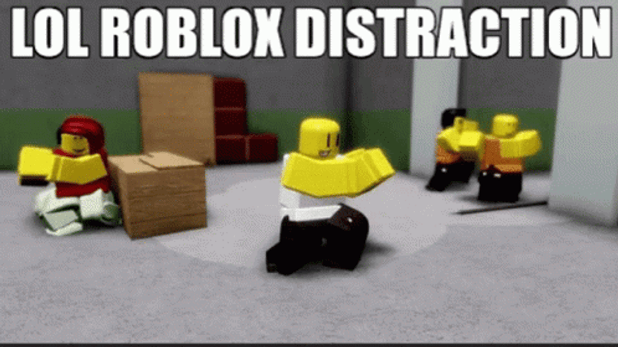 LOL Roblox Yellow Characters Distraction Dance GIF