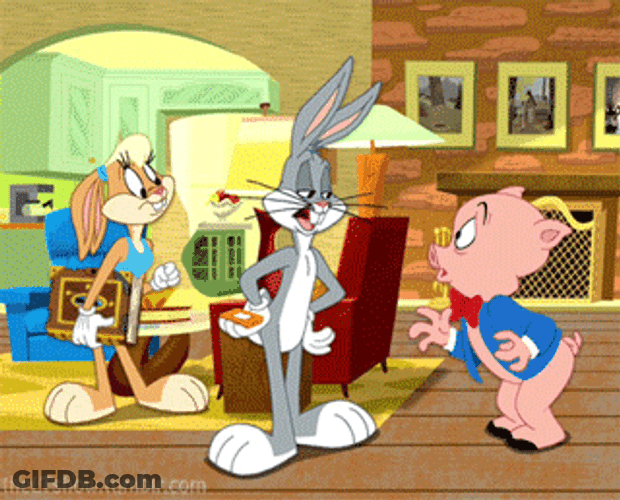 Lola Bunny Bugs Bunny Porky Pig GIF