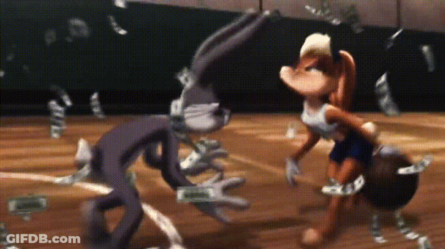 Lola Bunny Bugs Bunny Slow Motion GIF