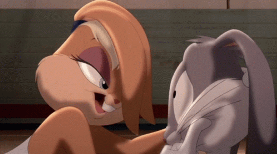 Lola Bunny Floating Bugs Bunny GIF
