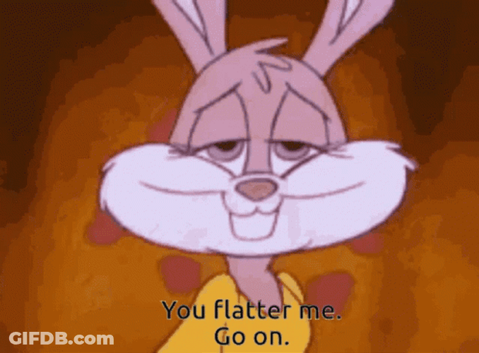 Lola Bunny Looking Happy And Flattered GIF