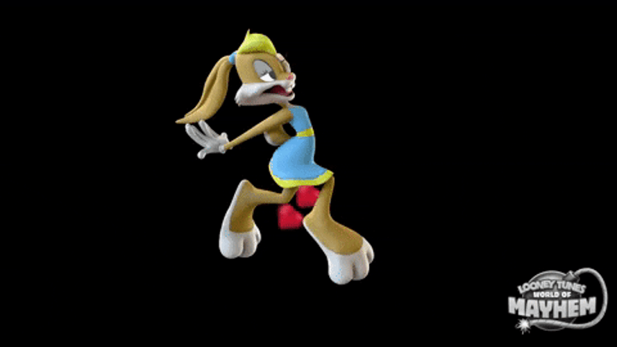 Lola Bunny Running Hearts GIF