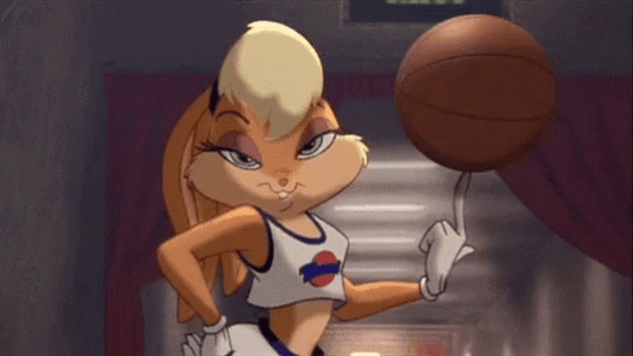Lola Bunny Stare Basketball GIF