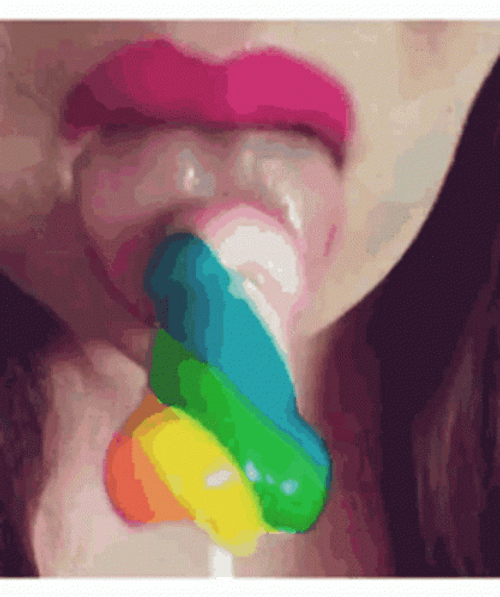 Lollipop Candy Lick Lipstick GIF