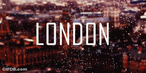 London Word On Blurred Background GIF