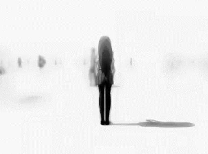 Lonely Anime Girl Passing Everyone By GIF