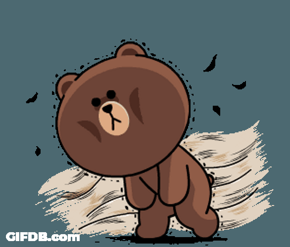Lonely Bear Walking Against The Wind Sadness GIF