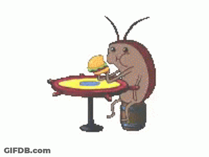 Lonely Eating Dancing Cockroach GIF