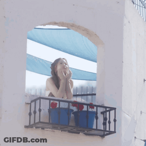 Lonely Girl Looking Out The Window GIF