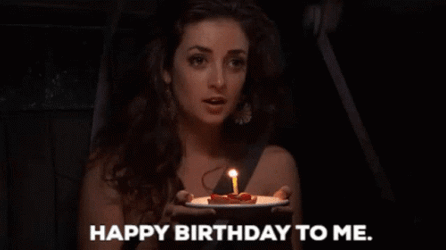 Lonely Happy Birthday To Me Blowing Candle GIF