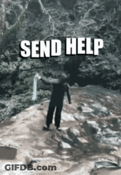 Lonely Scared Guy Send Help GIF