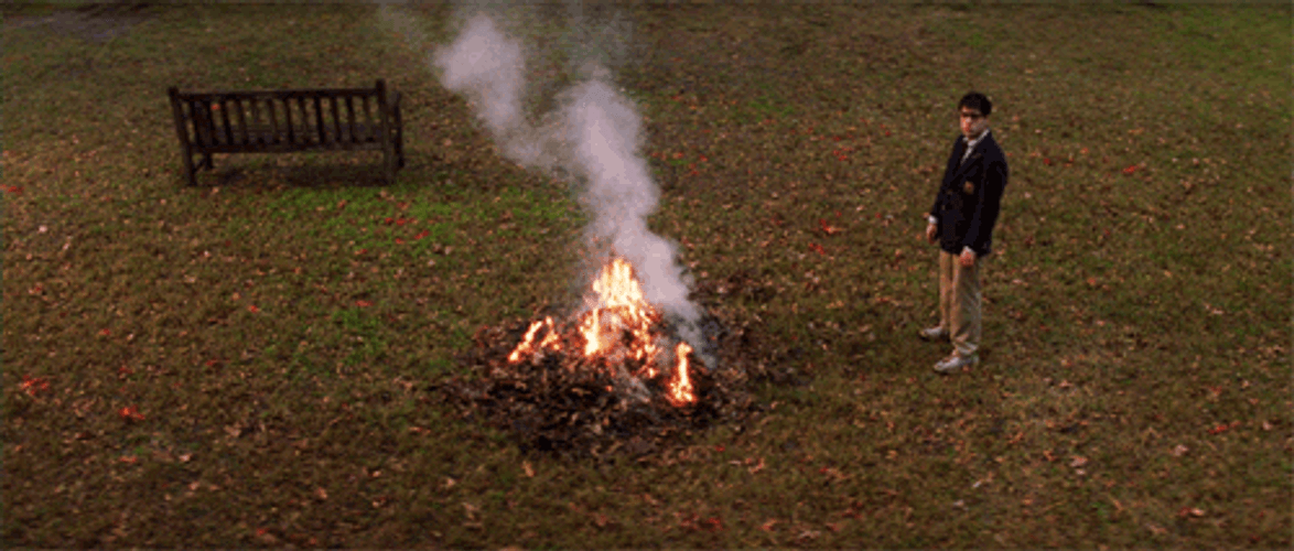 Lonesome Guy Setting On Fire GIF
