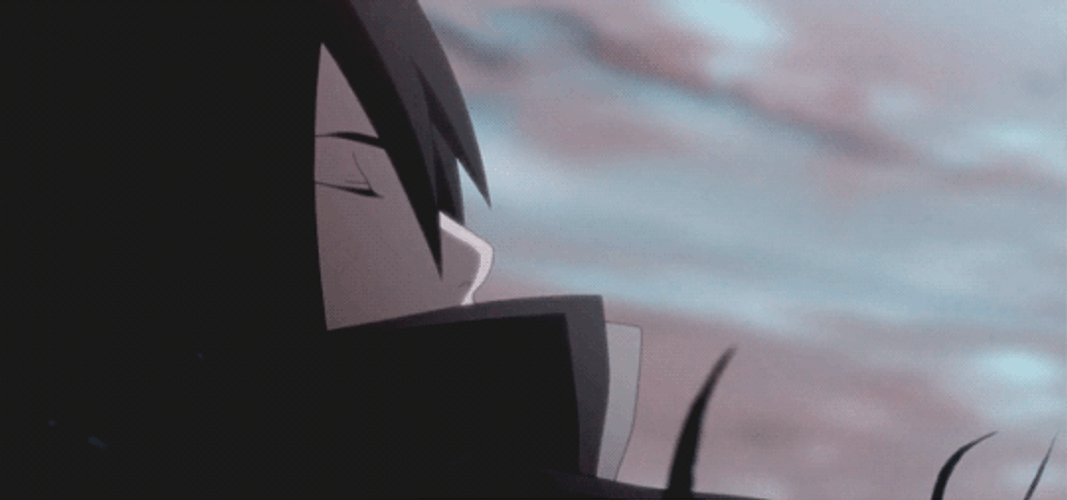 Lonesome Sasuke Uchiha Staring Out GIF