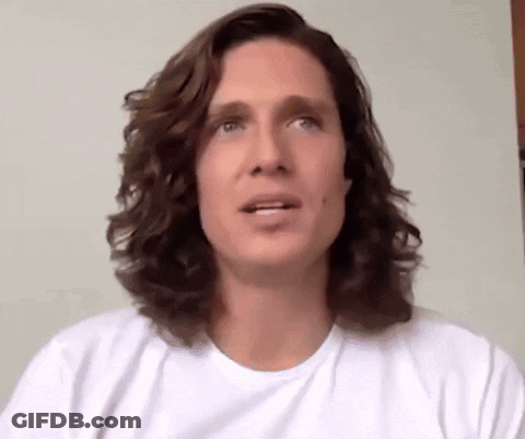 Long Curly Hair Man Making Funny Face GIF