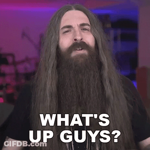 Long Hair Beard Man Asking What's Up Guys GIF