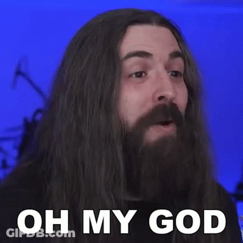 Long Hair Beard Man Making Funny Face Saying Oh My God GIF