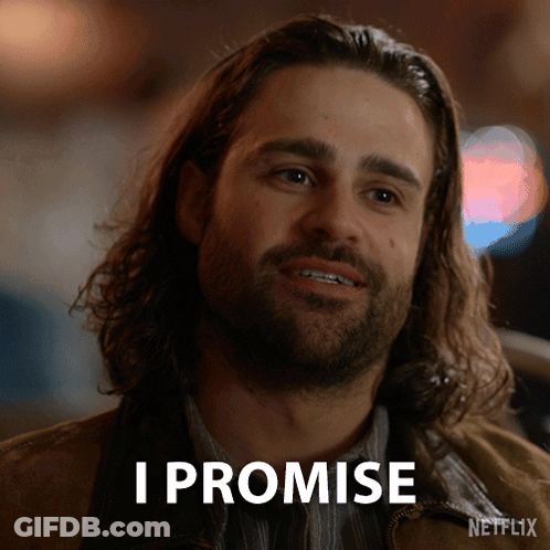 Long Hair Beard Man Says I Promise Netflix Ad GIF