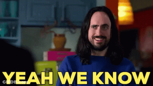 Long Hair Beard Man Smiling Saying Yeah We Know GIF