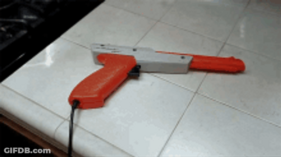 Long Hair Guy Gun To Head NES Zapper GIF