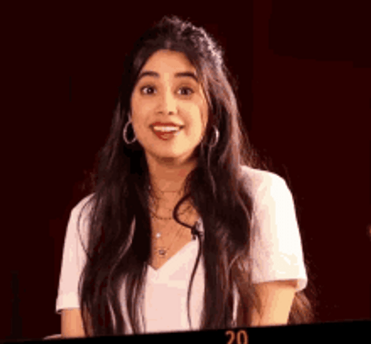 Long Hair Lady Smiling Shy Reaction GIF