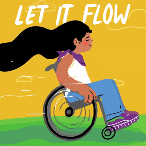 Long Hair Letting It Flow Animation GIF