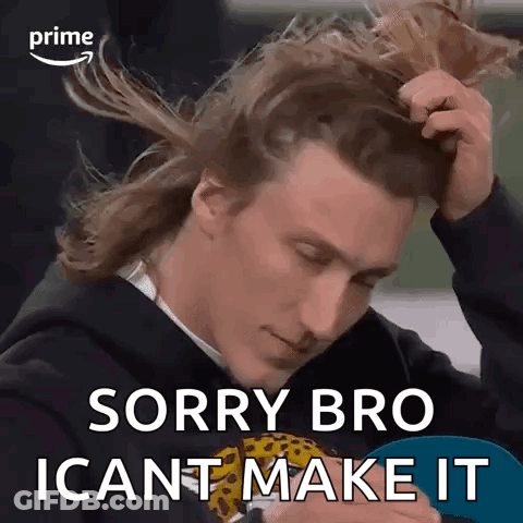 Long Hair Man Sorry Bro I Can't Make It GIF