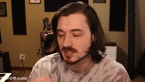 Long Haired Bearded Man At Piano GIF
