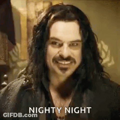 Long Haired Bearded Man Saying Nighty Night GIF