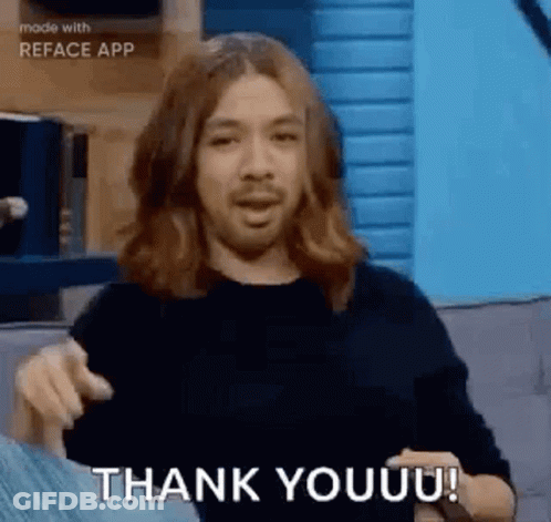 Long-Haired Bearded Man Saying Thank You GIF