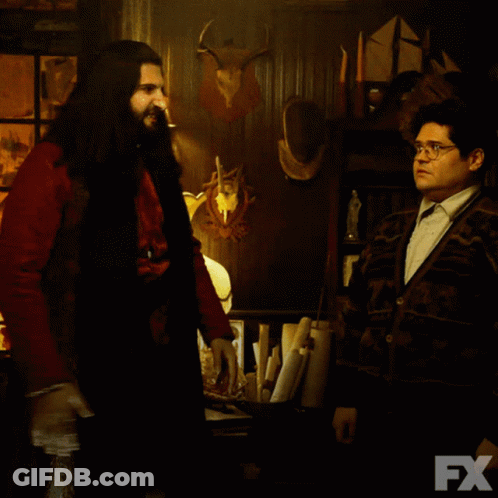 Long-Haired Bearded Man With FX Logo GIF