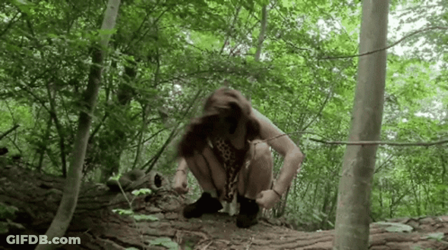 Long Haired Caveman Whipping Hair GIF