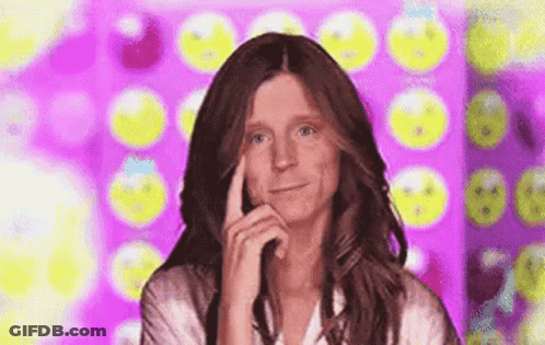 Long Haired Woman Making Funny Face GIF