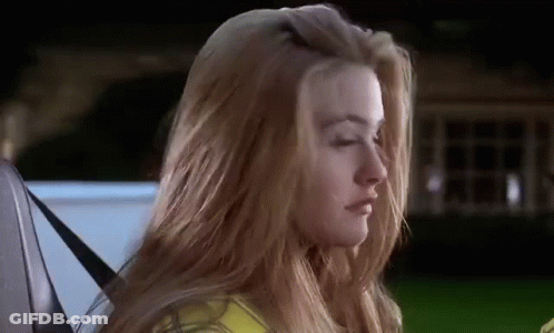 Long-Haired Woman Sitting In Back Of Car GIF